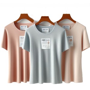 Confortable surdimensionné imprimé col rond manches courtes T-Shirts décontracté grande taille Jersey tissu séchage rapide Anti-boulochage respirant ample - Product Image 5
