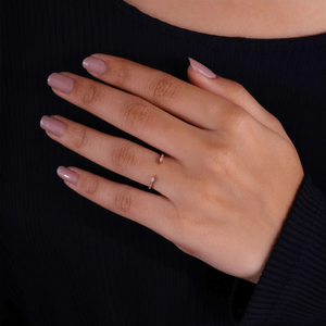 <b>Open</b> Marquise Lab Grown Diamond Minimalist <b>Open</b> Band Dainty Stacking Adjustable Wedding & Anniversary <b>Ring</b> for Women - Product Image 6