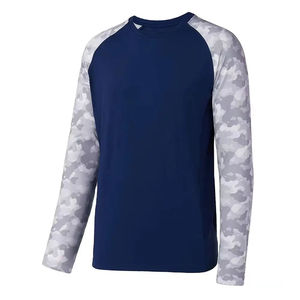 เสื้อตกปลาผู้ชายคุณภาพดีที่สุด สีสันสดใส ผ้าฝ้าย 100% ป้องกันรังสียูวี 50 ป้องกันแบคทีเรีย แห้งเร็ว ระบายอากาศได้ดี ลายพิมพ์แบบรีดร้อน - Product Image 1