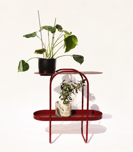 Support à plantes en métal à 2 niveaux et table console en acier thermolaqué, support pour pot de fleurs d'intérieur pour salon, bureau et décoration de la maison - Product Image 1