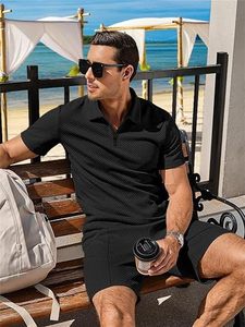 Conjunto de Camiseta y Pantalones Cortos Casuales para Hombre, Marca Privada Personalizada, 100% Poliéster, Secado Rápido, Transpirable, Proveedor de Alta Calidad - Product Image 4