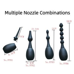 Vagin et douche anale nettoyant pour bulbe de lavement boule de silicone kit de nettoyage anal douche rectale lavement réutilisable pour hommes gays vente en gros - Product Image 6