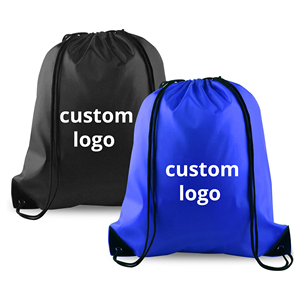 Custom Logo Drawstring Backpack Nylon Sports <b>Bag</b> Wholesale Color Options Personalised Printing Gym Cinch <b>String</b> <b>Bag</b> Manufacturer - Product Image 1