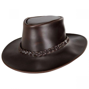 Chapeau Western en Cuir Pleine Fleur Style Cowboy Outback à Large Bord, Chapeau de Brousse Résistant à l'Eau, Meilleur Vendeur sur les Marchés Américains et Européens - Product Image 5
