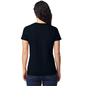 Camiseta de Mujer de Peso Medio en Color Negro, Algodón Suave, Manga Corta, Cómoda, Informal, Básica, de Primera Calidad - Product Image 2