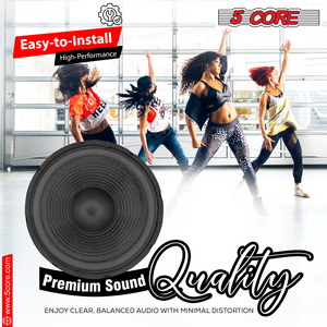 Paire de subwoofers 5Core 12 pouces 1200W PA DJ Audio 8 Ohm, basses profondes, remplacement de haut-parleur professionnel, modèle portable WF 12120 - Product Image 5