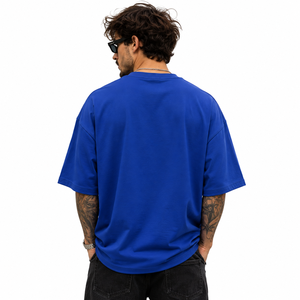 เสื้อยืดฮาโลวีนผู้ชายขายส่ง ไซส์ใหญ่ สีน้ำเงิน ผ้าฝ้าย พิมพ์ลายกริมรีปเปอร์ ฟักทอง ค้างคาว สไตล์โกธิค แขนสั้น สตรีทแวร์ - Product Image 4