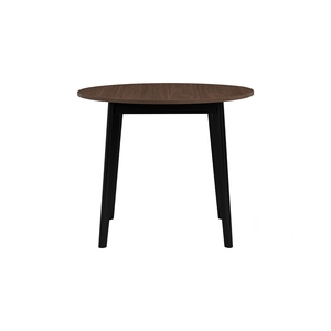 Space-Saving Mid-Century Modern <b>Folding</b> Round Walnut Dining <b>Table</b> with Melamine Finish MDF Top for Small Dining Rooms. - Product Image 6