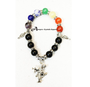 Pulsera de Obsidiana Negra con Amuleto de Estrella, Hecha a Mano, de Ágata, Joyería de Moda, Regalo de Boda, Cristales, Venta al por Mayor - Product Image 4