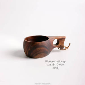 Tazas de Leche Creativas de Madera de Acacia, Venta al por Mayor para Exteriores, Nuevo Diseño 2025, Estilo Americano, Taza Portátil Ecológica Multiusos - Product Image 4