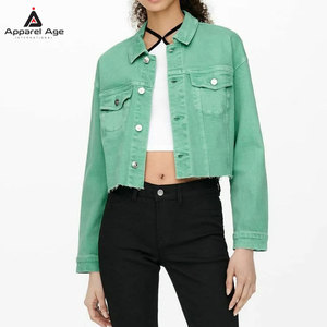 Factory Made New Arrival Long Sleeve <b>Women</b> <b>cropped</b> <b>jeans</b> <b>jacket</b> Custom Design Cheap Price Wholesale Men Winter <b>Jacket</b> - Product Image 4