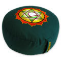 <b>Round</b> Yoga <b>Cushion</b> with Third Eye Design Blue Cotton Canvas Washable Durable Portable Stadium Use Meditation Pillow for Adults - Product Image 2