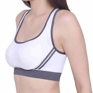 เสื้อชั้นในกีฬาไร้สายแบบไร้ตะเข็บ ยืดหยุ่นได้ดี รองรับทรงสูง คอวี แห้งเร็ว ระบายอากาศดี สีพื้น ไซส์พลัส สีตามสั่ง สำหรับผู้หญิง - Product Image 3