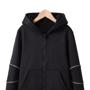 Sudadera con capucha de invierno con estampado personalizado para hombre, sudadera de poliéster térmico de algodón con técnica bordada, cremallera completa, talla de EE. UU. - Product Image 1