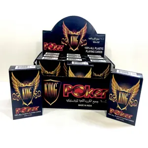 Factory Provide Directly Playing Poker Cards Custom Logo Plastic Cards in Plastic Box for Adult Students Playing Games