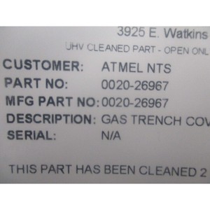 ฝาครอบ AMAT 0020-26967, Gas Trench, Endura, 8 นิ้ว - อุปกรณ์และอะไหล่เซมิคอนดักเตอร์ระดับโลกที่เชื่อถือได้ - Product Image 5