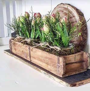 Beautiful Lovely Premium <b>Wooden</b> Brick Mould Personalized Unique Design <b>Wooden</b> Brick Mould <b>Rustic</b> Table Centerpiece Organizer - Product Image 1