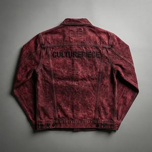 Veste en jean délavé à l'acide pour hommes |   Veste de style streetwear vintage pour camionneur |   Fabricant de vêtements sur mesure OEM avec étiquette privée - Product Image 2