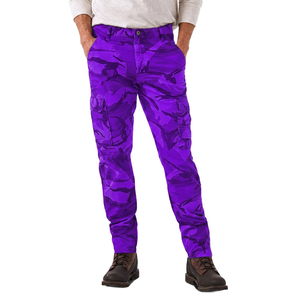 New Arrival Multi <b>Pockets</b> Wide Leg Pants Plain Elastic Waist Lightweight Breathable <b>Trousers</b> for Men - Product Image 2