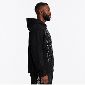 Nueva Llegada 2026 Sudadera con Capucha para Hombre con Pedrería, Diseño Elegante con Cristales, Tela Suave y Cómoda, Moda Urbana - Product Image 5