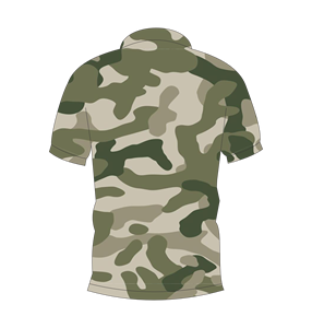 เสื้อโปโลลายพรางวู้ดแลนด์คลาสสิกสำหรับผู้ชาย สีเขียวเบจ แขนสั้น สไตล์ลำลอง เสื้อยืดกอล์ฟ - Product Image 2