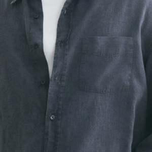 Chemise décontractée à manches longues pour homme, col classique, boutonnée sur le devant, avec poche poitrine unique, légère et confortable, personnalisable - Product Image 6