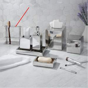 Juego de Accesorios de Baño Metálicos Diseñados para Apartamentos Modernos que Ofrecen Organización que Ahorra Espacio y un Estilo Elegante - Product Image 6