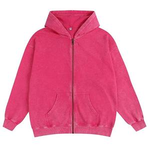 Manufacturer Wholesale Quality Baggy Pullover <b>Vintage</b> Streetwear 350 Gsm Terry <b>Hoodie</b> Hip Hop Oversize Acid Washed <b>Zip</b> <b>up</b> <b>Hoodie</b> - Product Image 2