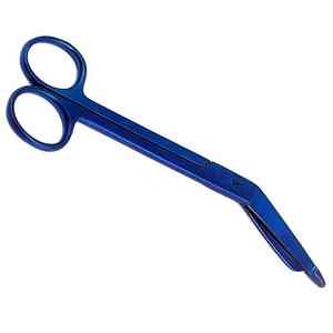 Tijeras Curvas para Vendajes Lister de Grado Médico, Diseño Simple en Color Azul, Utilizadas en Tratamientos Médicos - Product Image 4