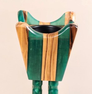 Quemador de incienso Mabkhara Bakhoor de diseño, quemador de incienso árabe Oud, madera de resina verde, estilo artístico de Dubái, decoración de lujo para el hogar, Ramadán, Eid G - Product Image 2