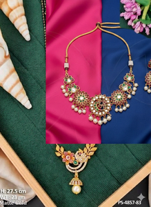 ชุดสร้อยคอโบราณ ดีไซน์วินเทจแบบดั้งเดิม เครื่องประดับสไตล์ชาติพันธุ์ สำหรับงานแต่งงาน งานเจ้าสาว งานเทศกาล และงานปาร์ตี้ - Product Image 4