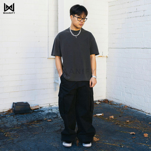 เสื้อยืดโอเวอร์ไซส์ทรงแบ็กกี้ สตรีทแวร์ ผ้าคอตตอนย้อมสี ยี่ห้อ MAANIFY ขายดีที่สุด กำลังฮิต - Product Image 3