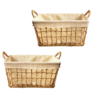 ตะกร้าเก็บของคุณภาพสูงจากวัสดุธรรมชาติ ผักตบชวา หญ้าทะเล หวาย ไม้ไผ่ โครงเหล็ก ผลิตในเวียดนาม - Product Image 1