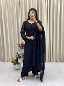 Tissus Exquis pour Dupatta de Mariage et Tenues de Travail, en Georgette Micro Haute Qualité, Broderie Moderne de Designer, Séchage Rapide, Toutes Saisons - Product Image 2