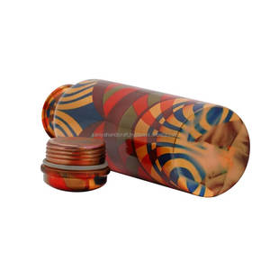 Designer Angel Bouteille d'eau en cuivre pur Meena Print Joint anti-fuite Moins de consommation quotidienne pour l'Ayurveda Avantages pour la santé Naturel - Product Image 5