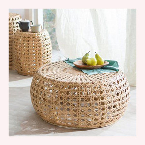 Premium Quality Woven Rattan Coffee <b>Table</b> with Hidden Storage <b>Adjustable</b> <b>Height</b> for Modern Homes - Product Image 3