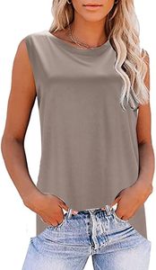 Débardeur uni sans manches ample pour l'été, style décontracté, idéal pour la gym, le yoga et les soirées - Product Image 2