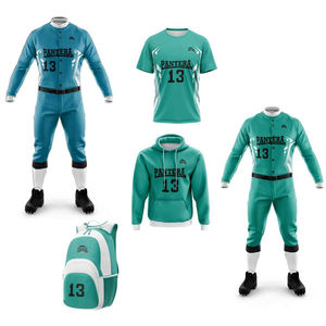 Paquete personalizado de uniformes para equipos de béisbol, ropa deportiva duradera con bolsa de lona, botas, calcetines, bolsa para pelotas, conjunto de camiseta de softbol. - Product Image 5