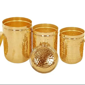 Brass Container Low Price Stylish Storage <b>Jar</b> for Sugar Tea Coffee and Kitchen Organization Premium Brass Container - Product Image 1