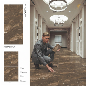 Carreaux de mur et de sol en grès cérame émaillé Scuro 800x1600mm, épaisseur 9mm, garantie 5 ans, antidérapants - Product Image 5