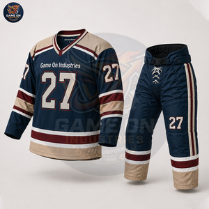 Customized OEM ODM Hockey Jersey With Padded Pants Sublimated Team Performance Sportswear Custom Pro Ice Hockey Uniform Sets - Product Image 4
