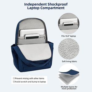 All Purpose Backpack Lightweight With Water Bottle Pocket Spacious Travel Comfortable Shoulder Straps For Daily Use And School - Product Image 4