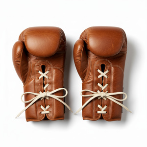 Guantes de Boxeo Pro-Fight de Cuero Vacuno Genuino con Cordones - Grado de Competición Élite Personalizables - Product Image 1