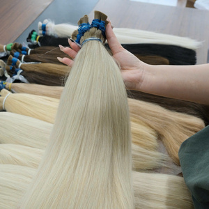 Human Hair Extensions Remy Bulk Blonde Super Drawn Cuticle Aligned Hair Braiding Raw Vietnamese - Product Image 3