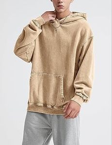 Sudadera con Capucha Vintage para Otoño/Invierno, 360 GSM, Mezcla de Algodón, Unisex, Lisa, con o sin Interior Afelpado, Tallas Estándar y Grandes - Product Image 3