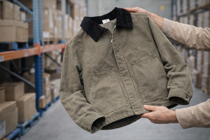 Veste bomber de travail en toile de canard personnalisée, style camionneur, élégante, pour homme, hiver, col rabattu, devant, style streetwear - Product Image 6