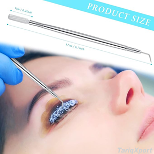Stainless Steel Metal Lash Lift Rods <b>Eyelash</b> & Eyebrow Perming Tinting Curling Extensions Supplies with Lash <b>Separator</b> Tool - Product Image 3
