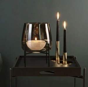 เชิงเทียนทองเหลืองแท้ทำมือแบบดั้งเดิม ดีไซน์พระราชวัง  งานทองเหลืองโบราณ - Product Image 1