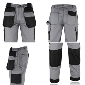 Men's Gray <b>Work</b> <b>Pants</b> With <b>Black</b> Reinforced Pockets And Abrasion Resistance Features For Industrial Use - Product Image 6