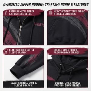 Wholesale Printed Zipper Hoodie French Terry Long Sleeve Hooded Zipper Breathable Winter Wear <b>Hoodies</b> Men Casual <b>Zip</b>-<b>up</b> <b>Hoodies</b> - Product Image 6